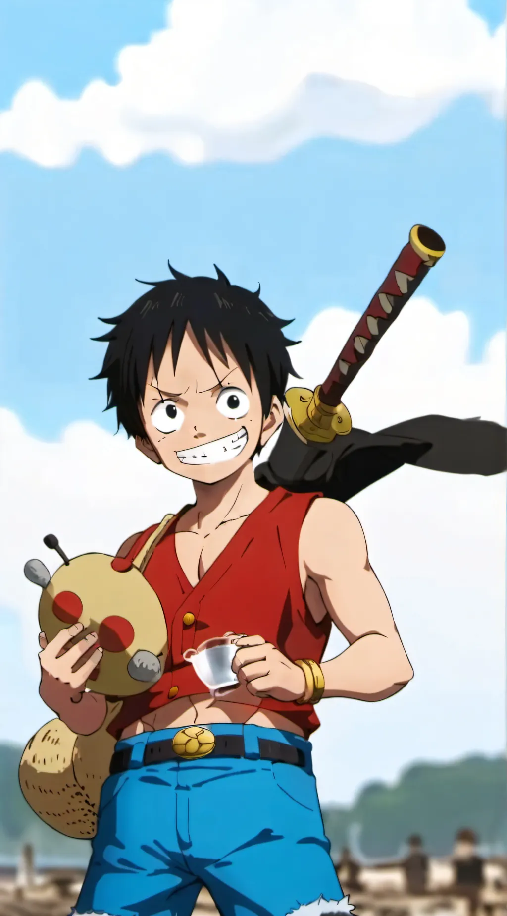 ai character: monkey d. luffy background
