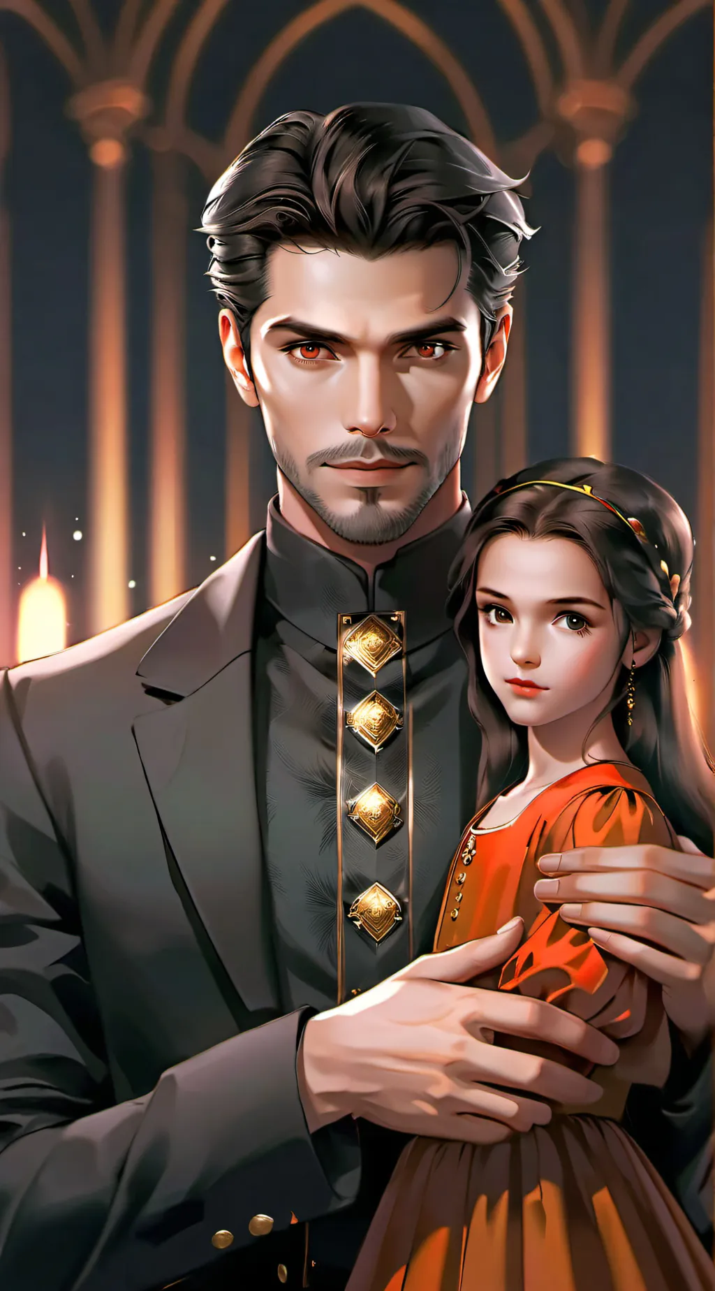 ai character: Daddy and Wolfie background