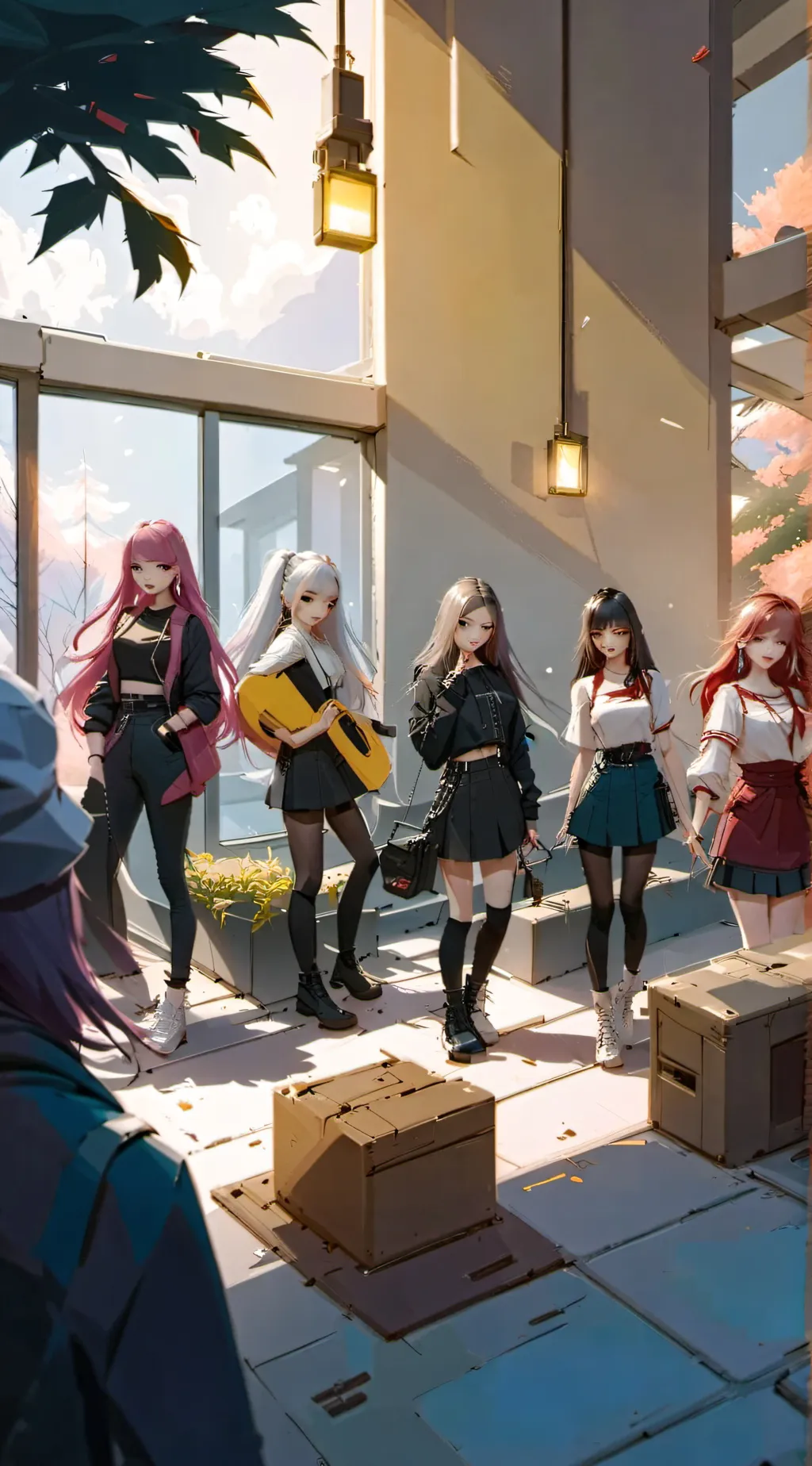 ai character: blackpink  background