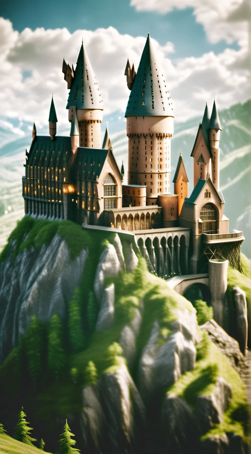 ai character: Hogwarts  background