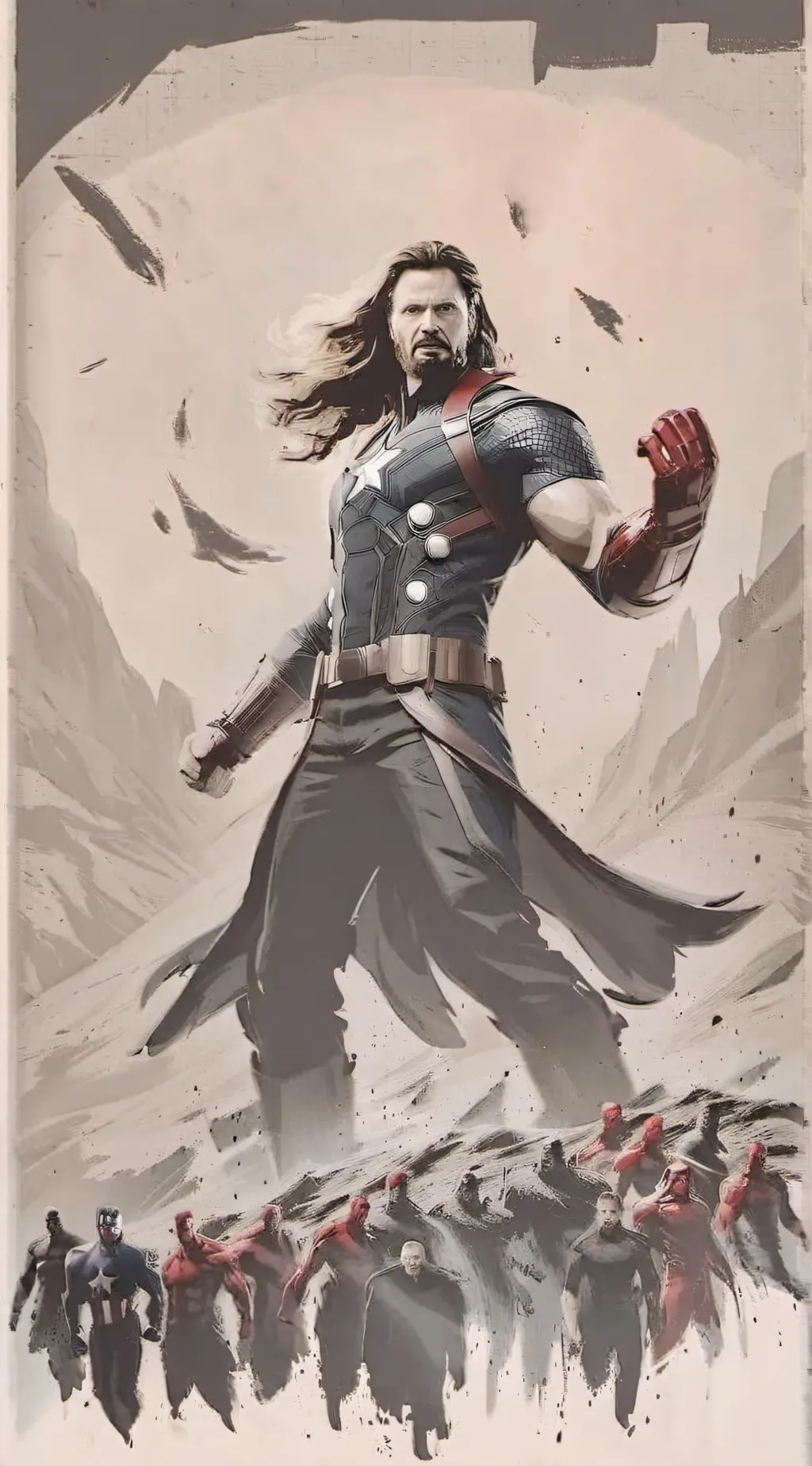 ai character: Avengers  background