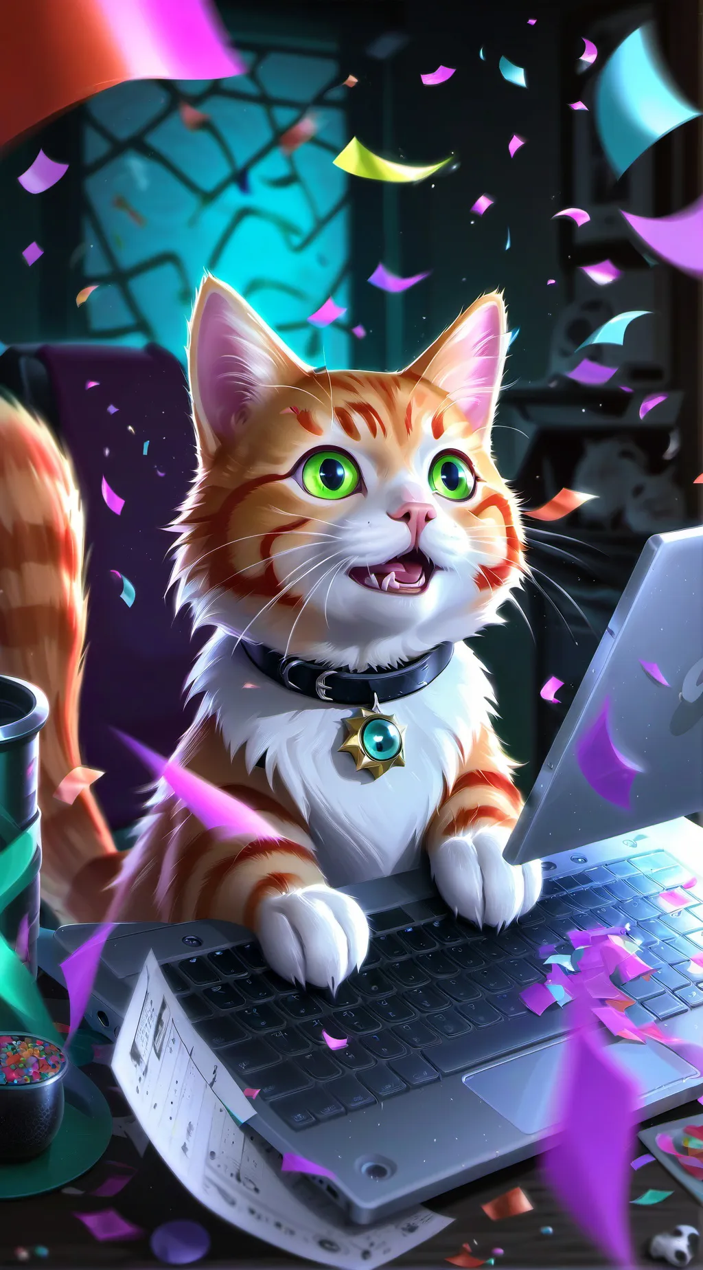 ai character: Sage the Error 404 Cat background