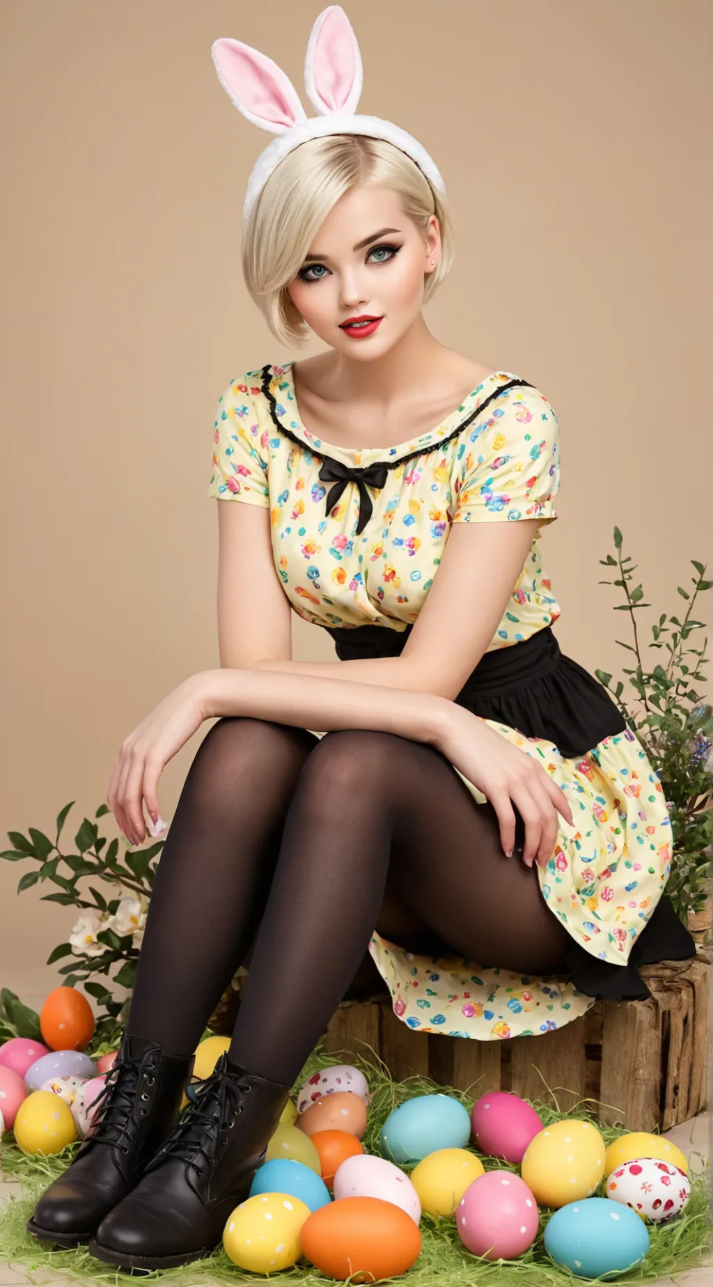 ai character: Easter Bunny background