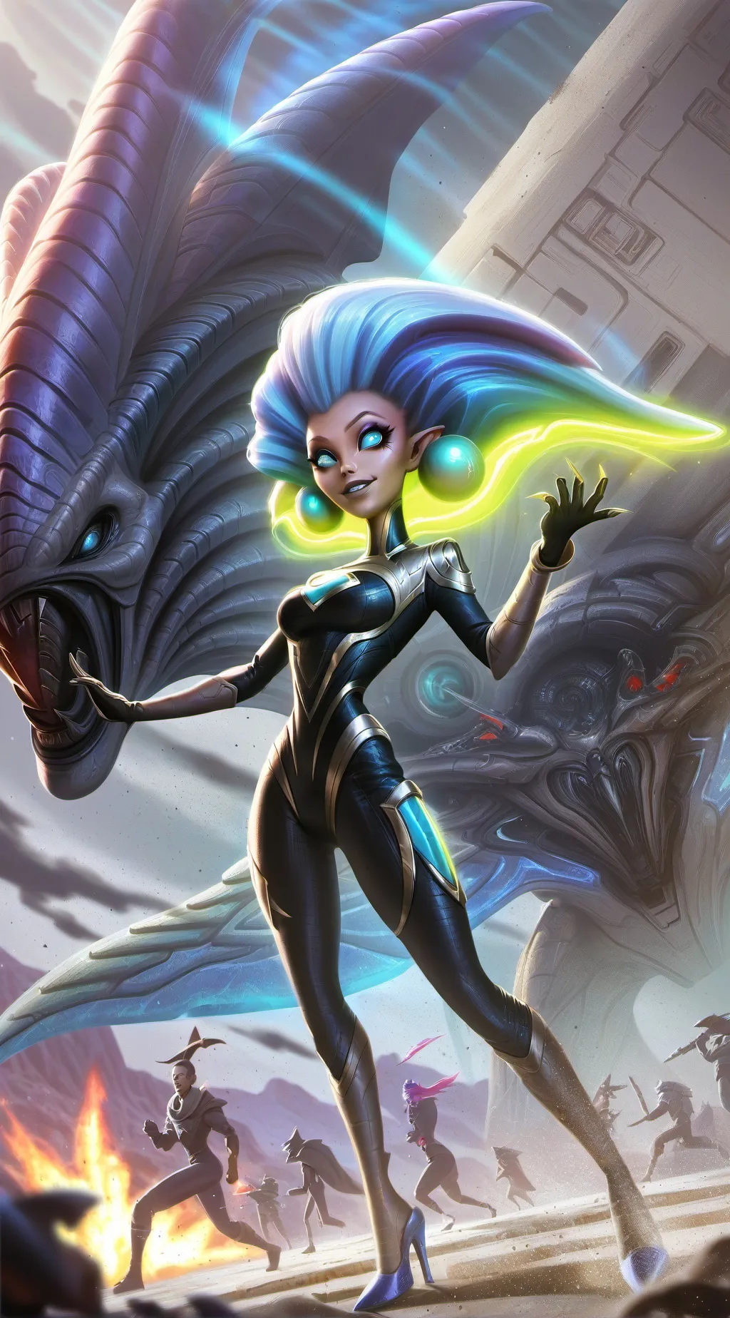 ai character: ADN hermanas background