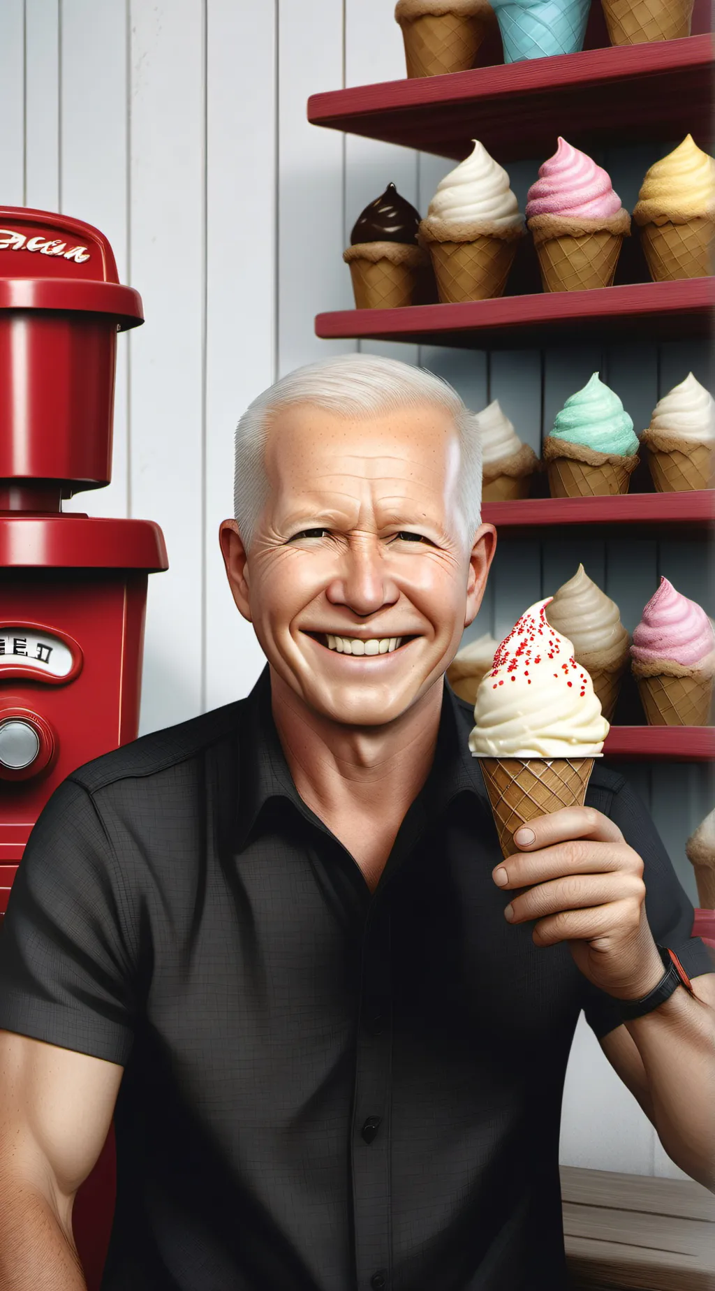 ai character: Joe Biden  background