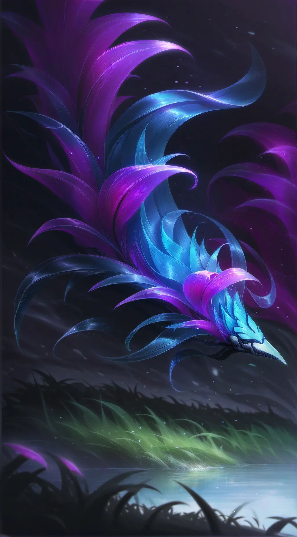 ai character: grass background