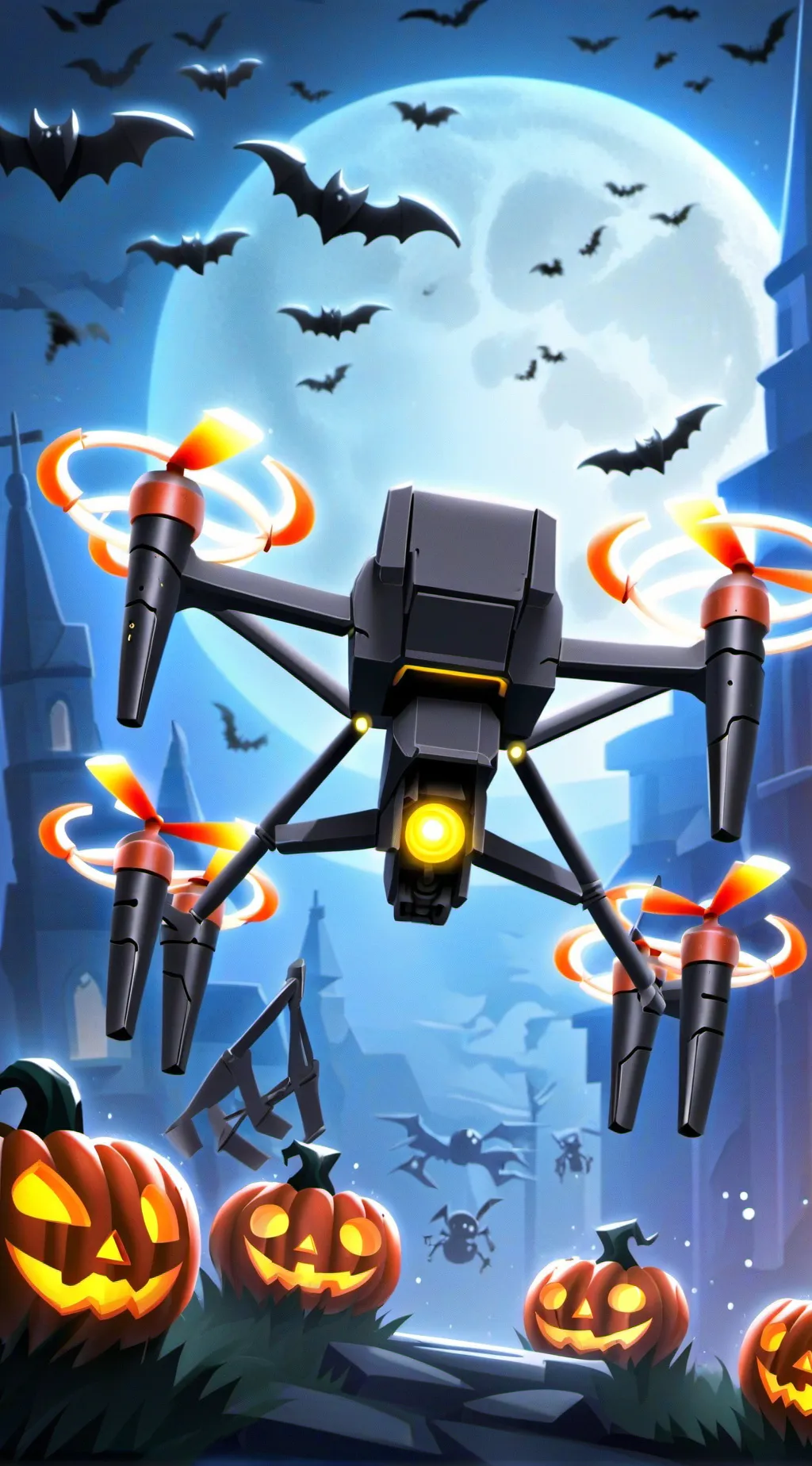 ai character: MD Halloween background