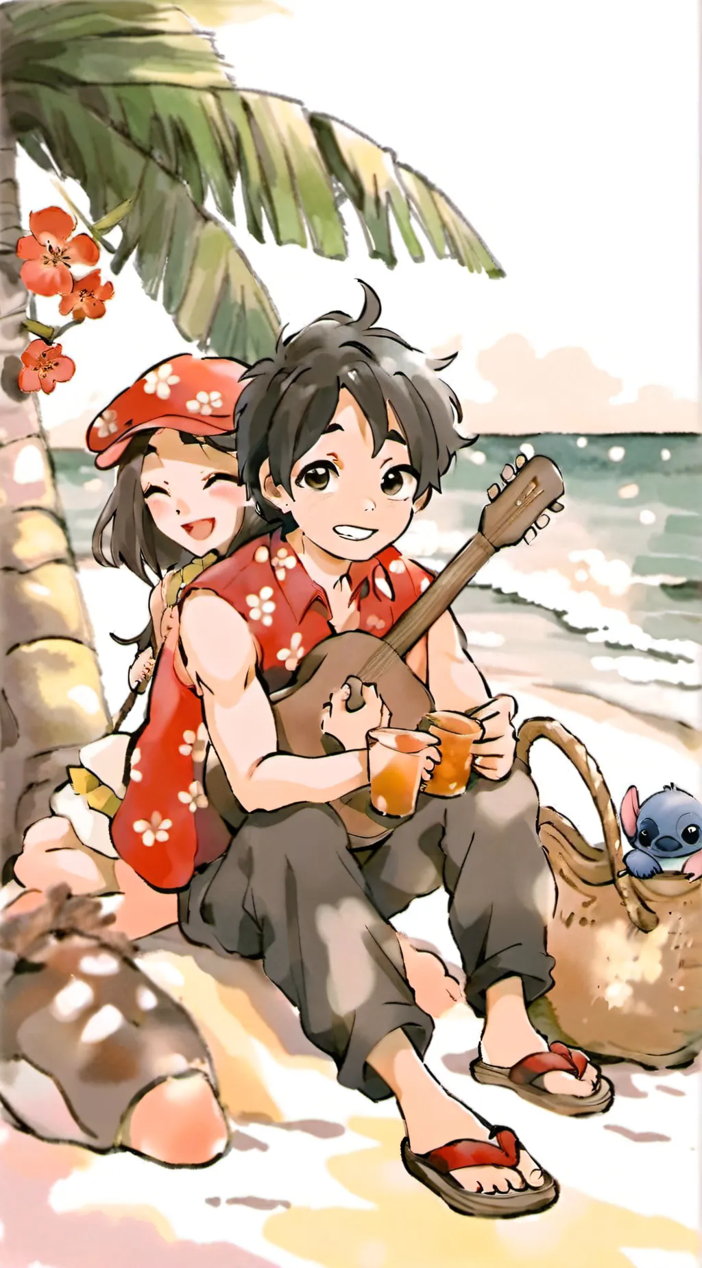 ai character: Lilo and stitch background