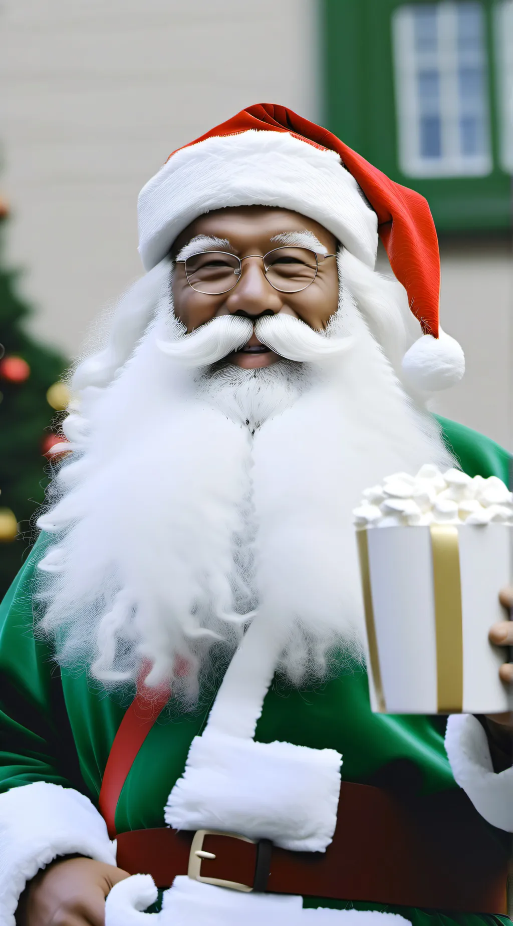 ai character: Santa Claus background