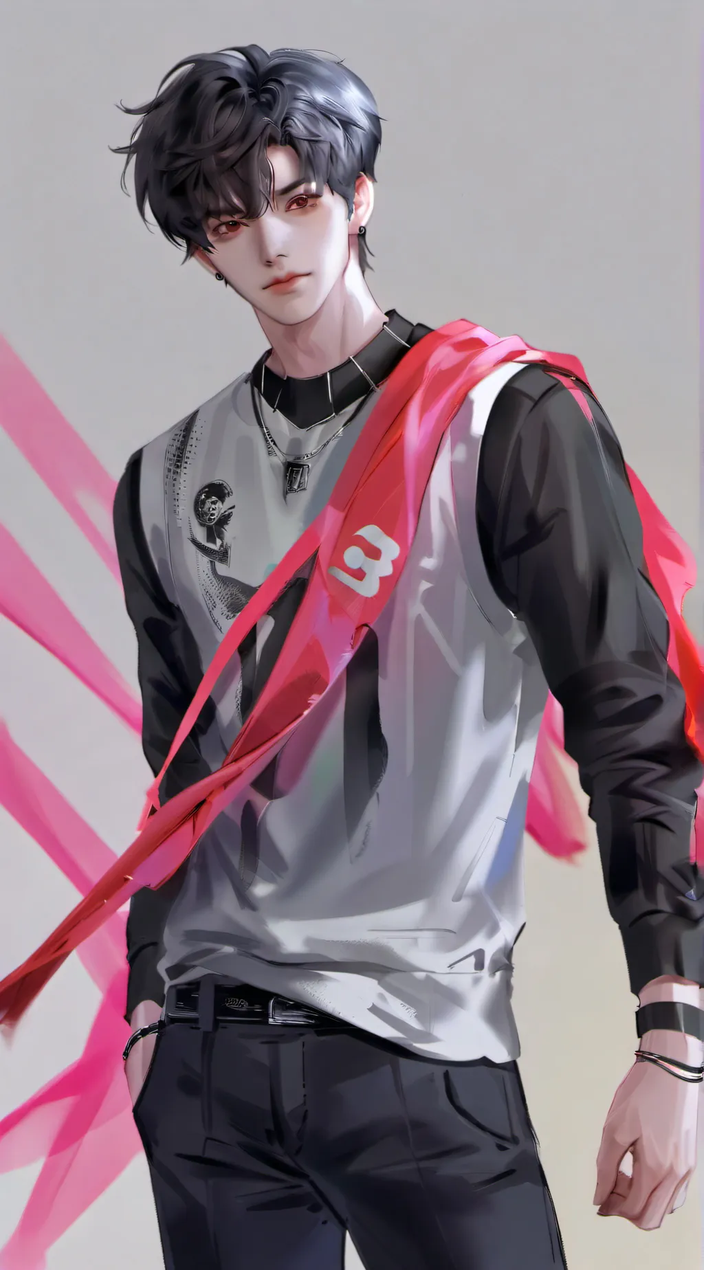 ai character: Asher *bigback💅* background