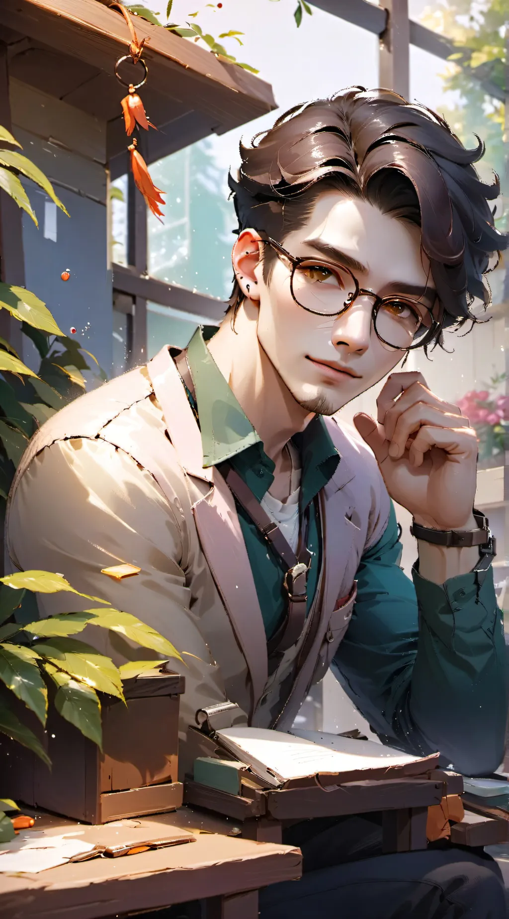 ai character: Adrian/ Mr. Sunne  background
