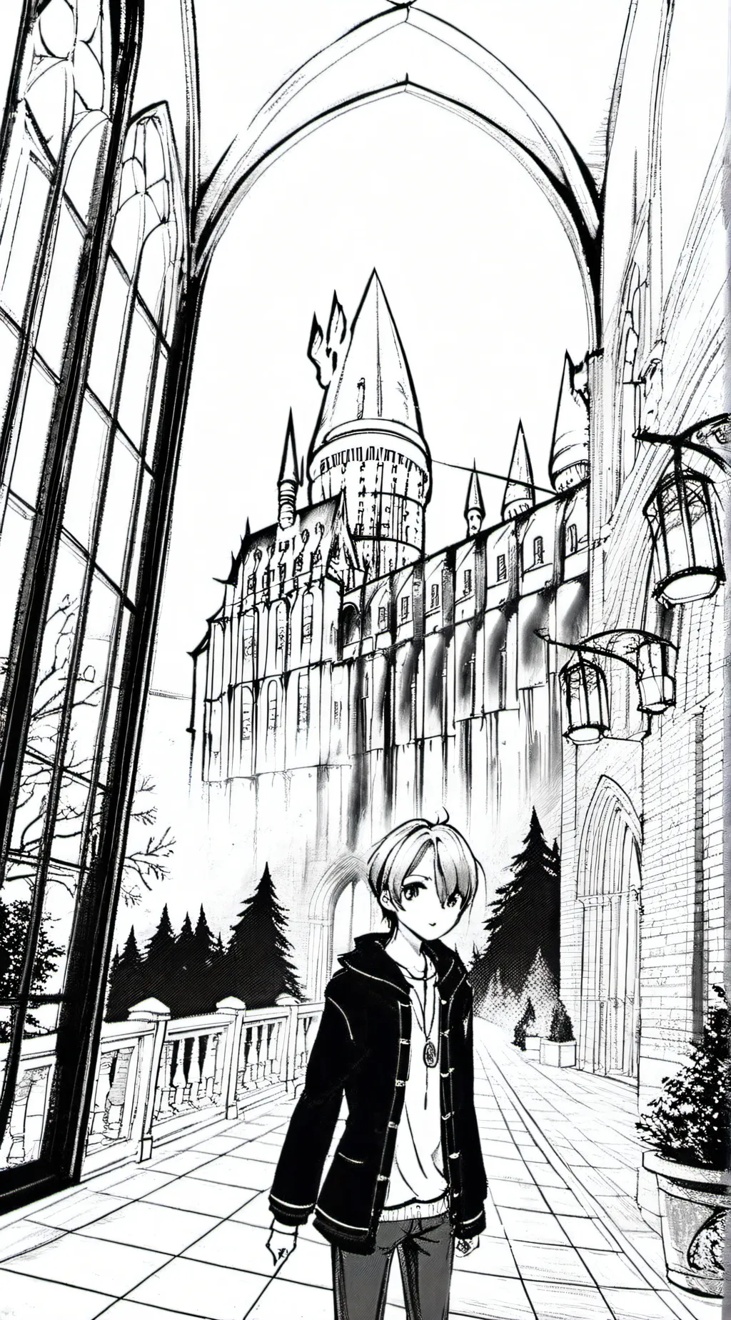 ai character: Hogwarts :) :D background