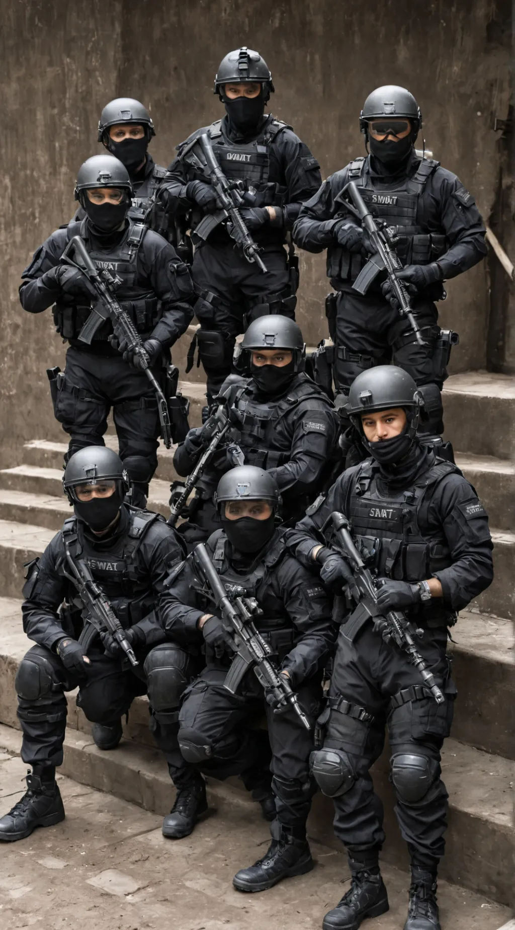 ai character: Swat team  background