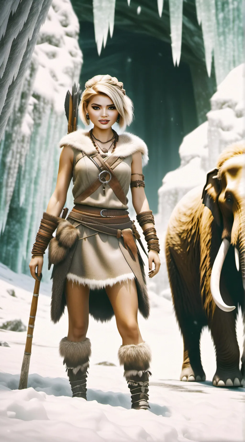 ai character: Kate Ice Queen background