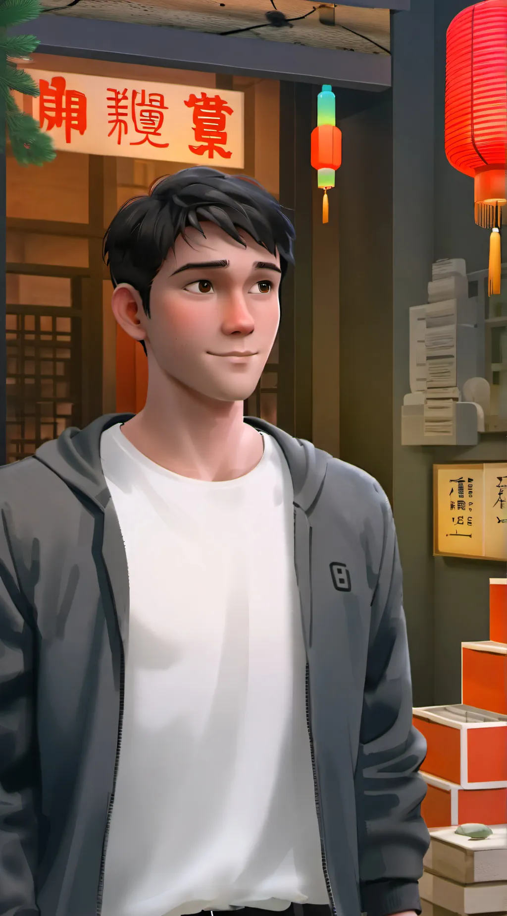 ai character: Tadashi Hamada background