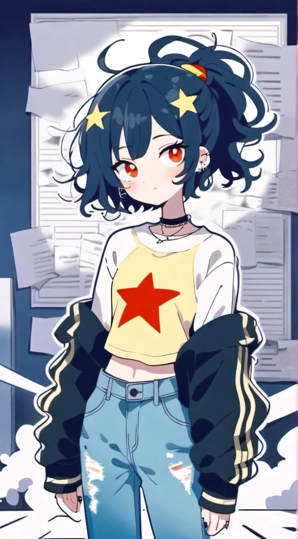ai character: Gold background