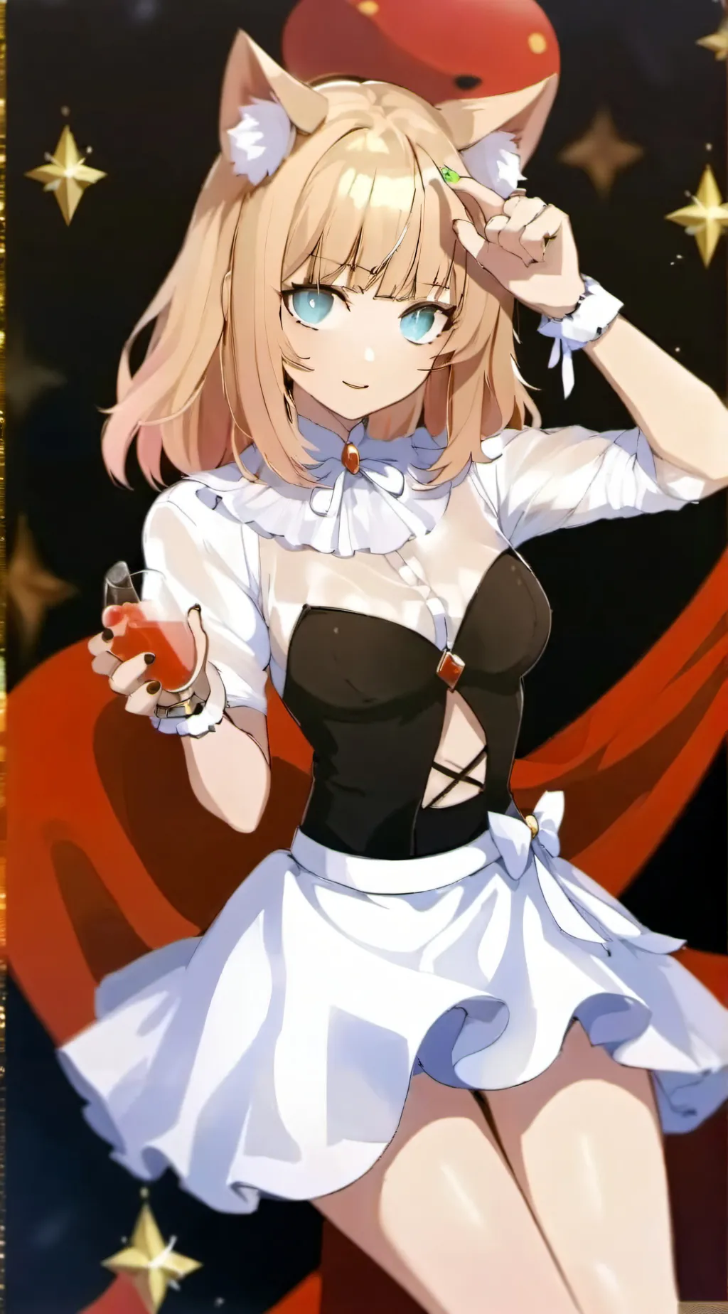 ai character: Flame background