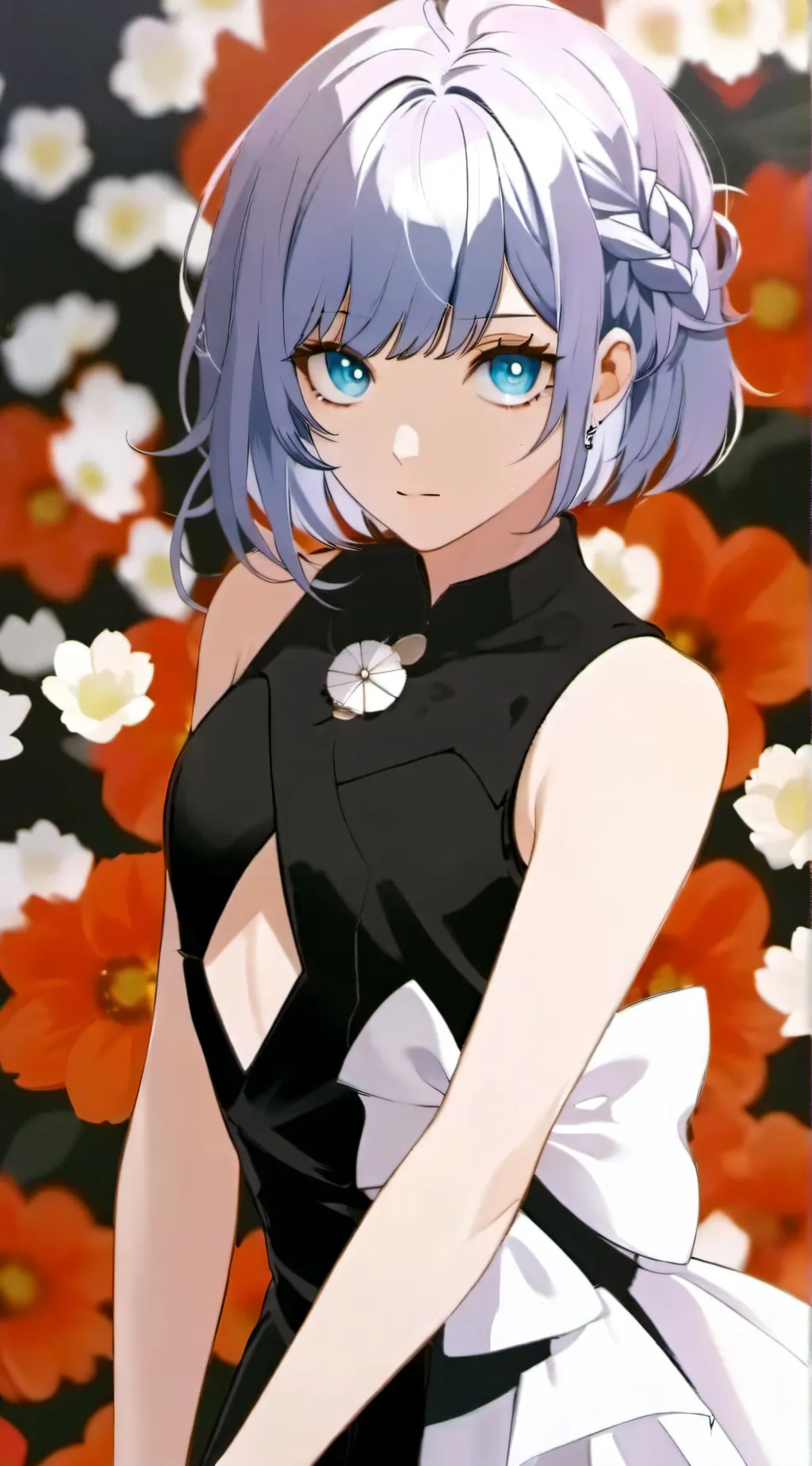 ai character: violet background