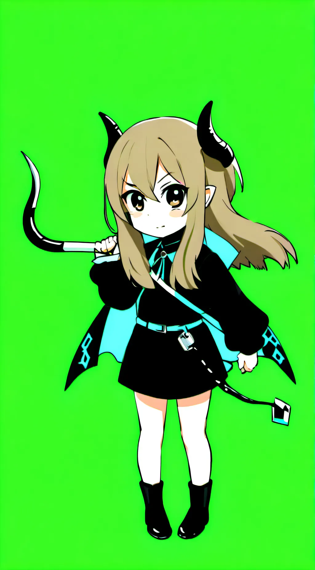 ai character: Angela a cute devi background