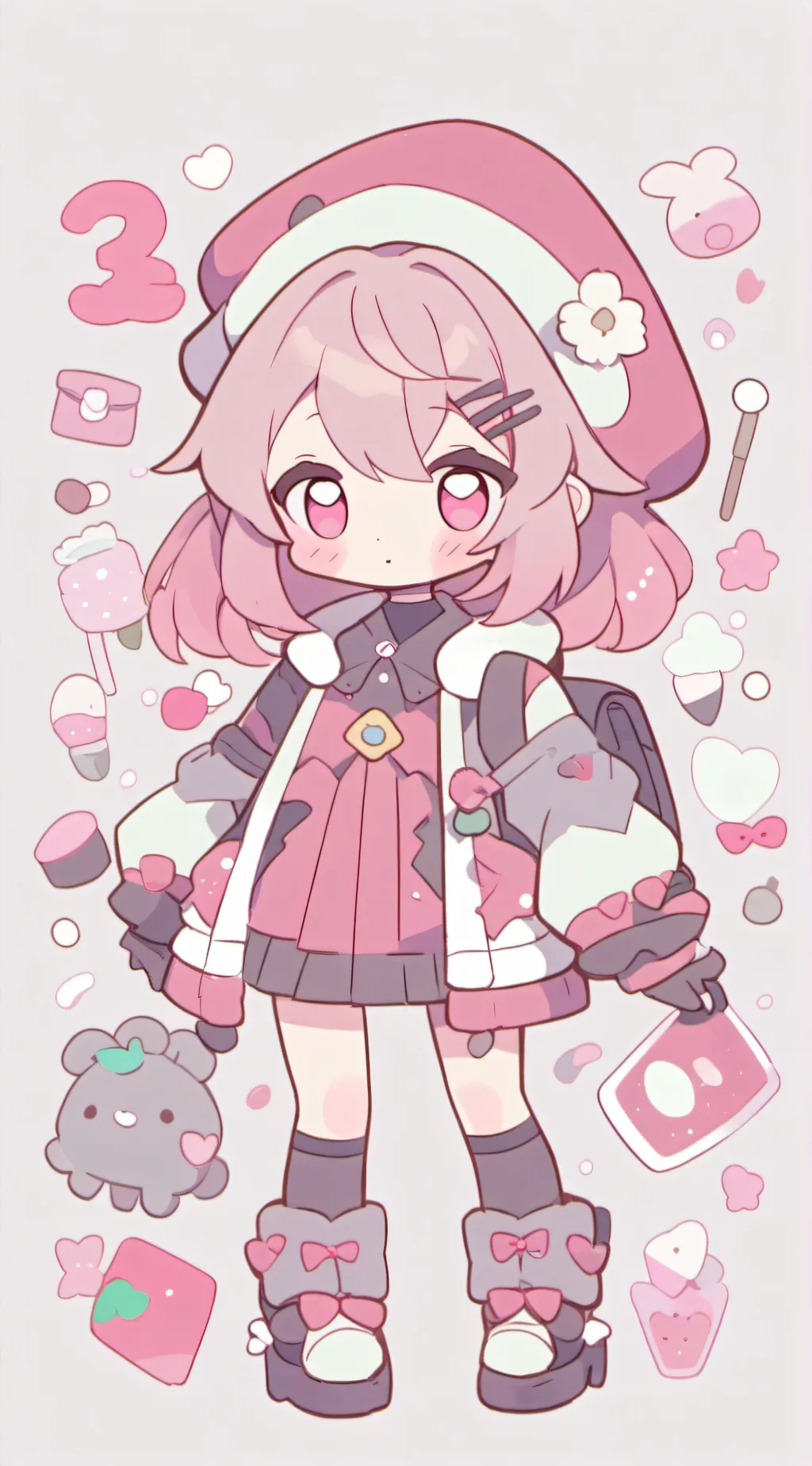 ai character: Sakura Puffles background