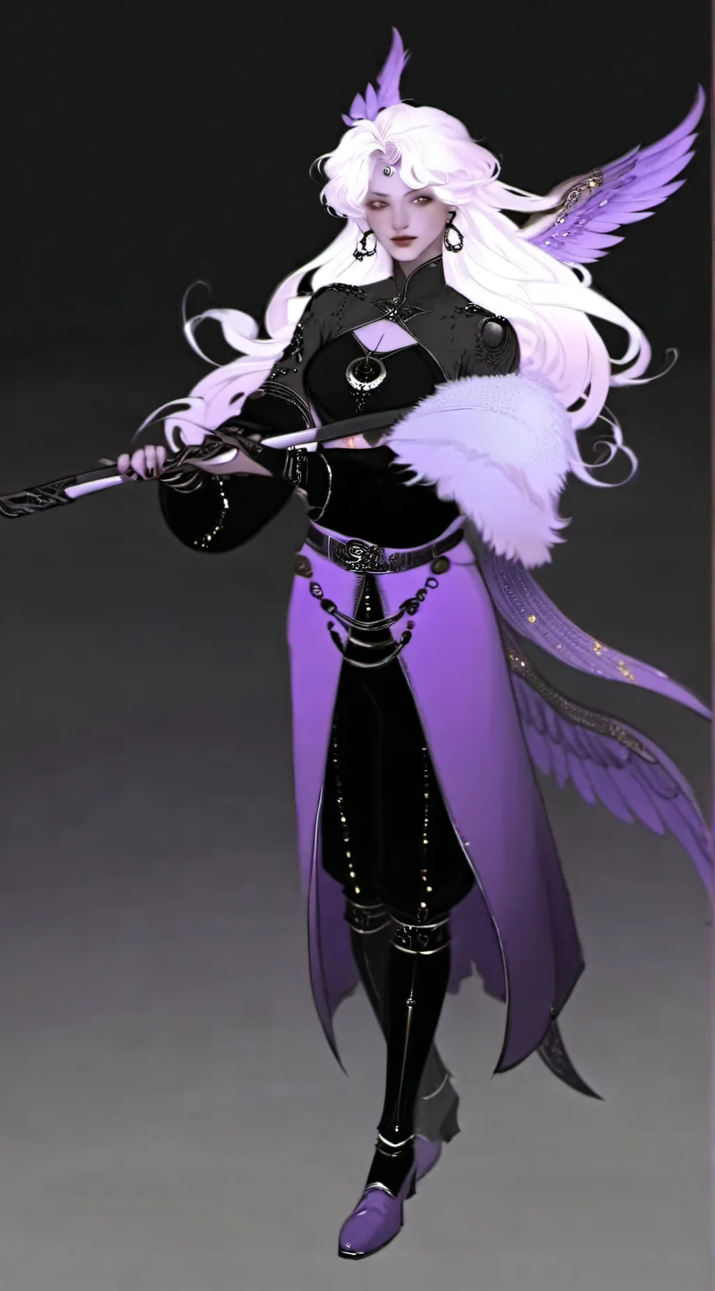 ai character: tv woman background