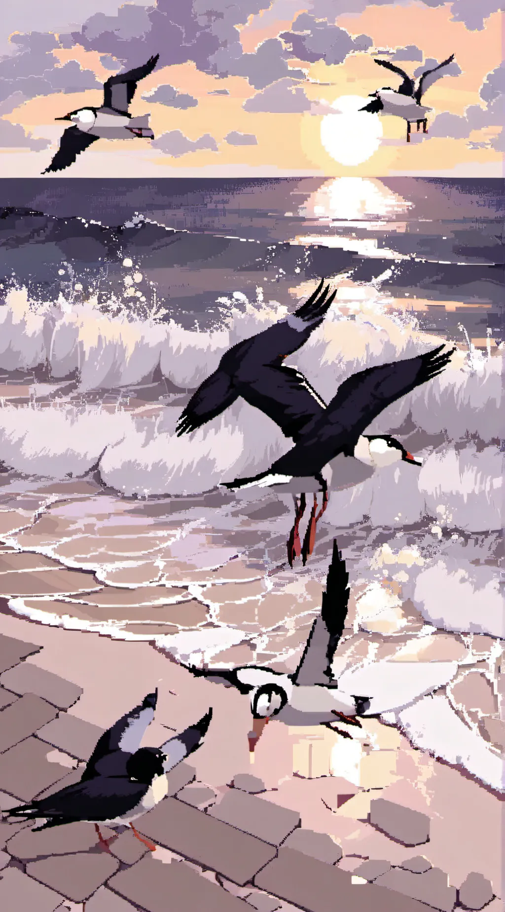 ai character: LOV AT THE BEACHE background