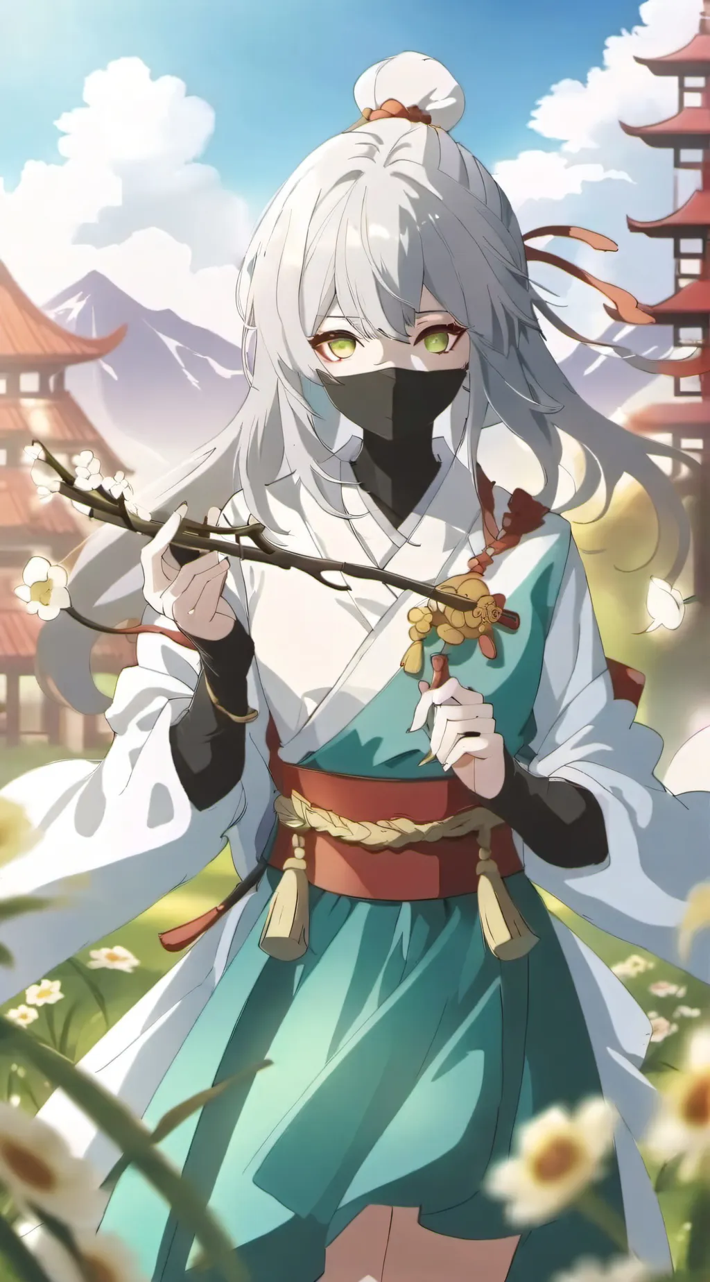ai character: Ninja in earth  background