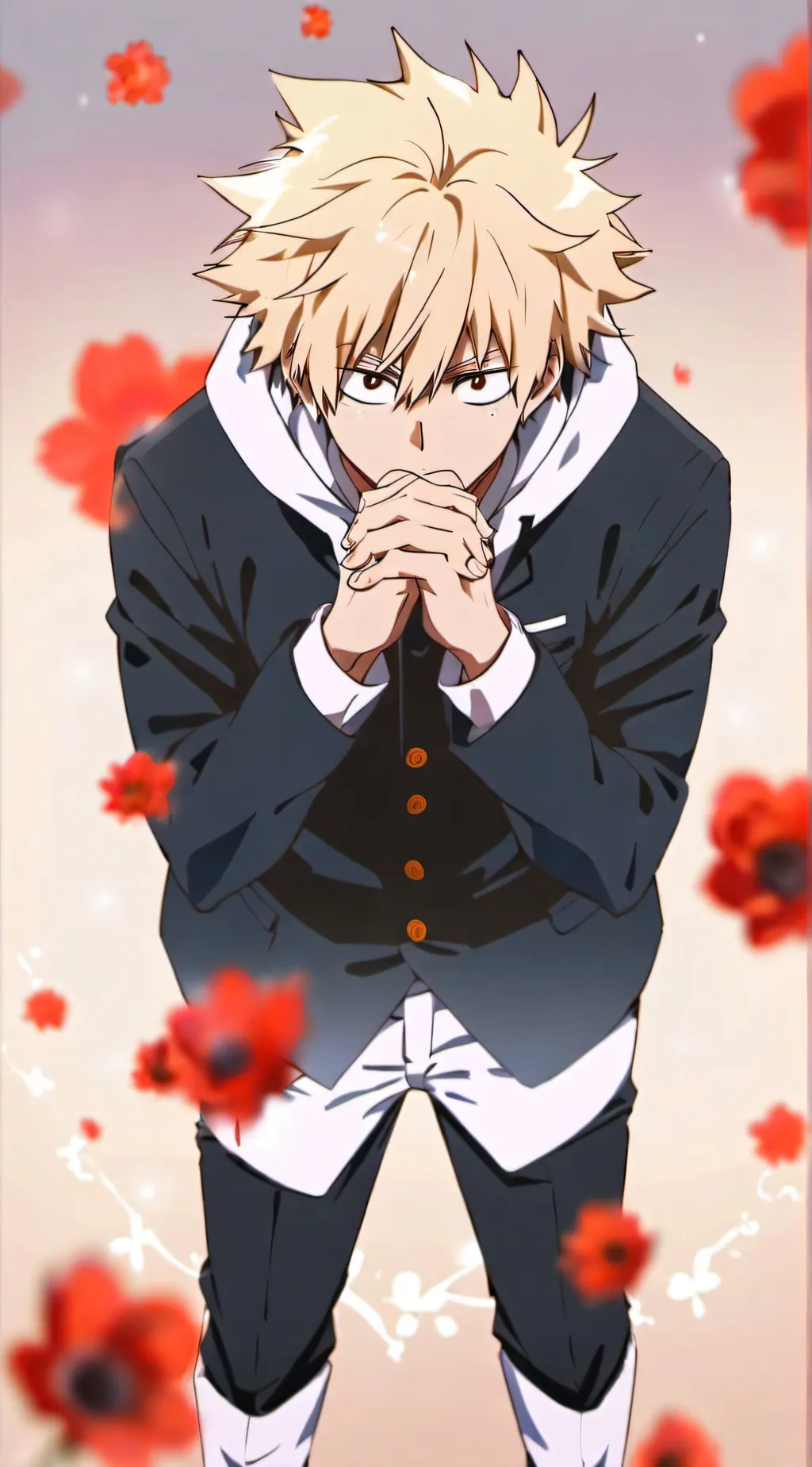 ai character: *🤑👍 bakugou 👍🤑* background