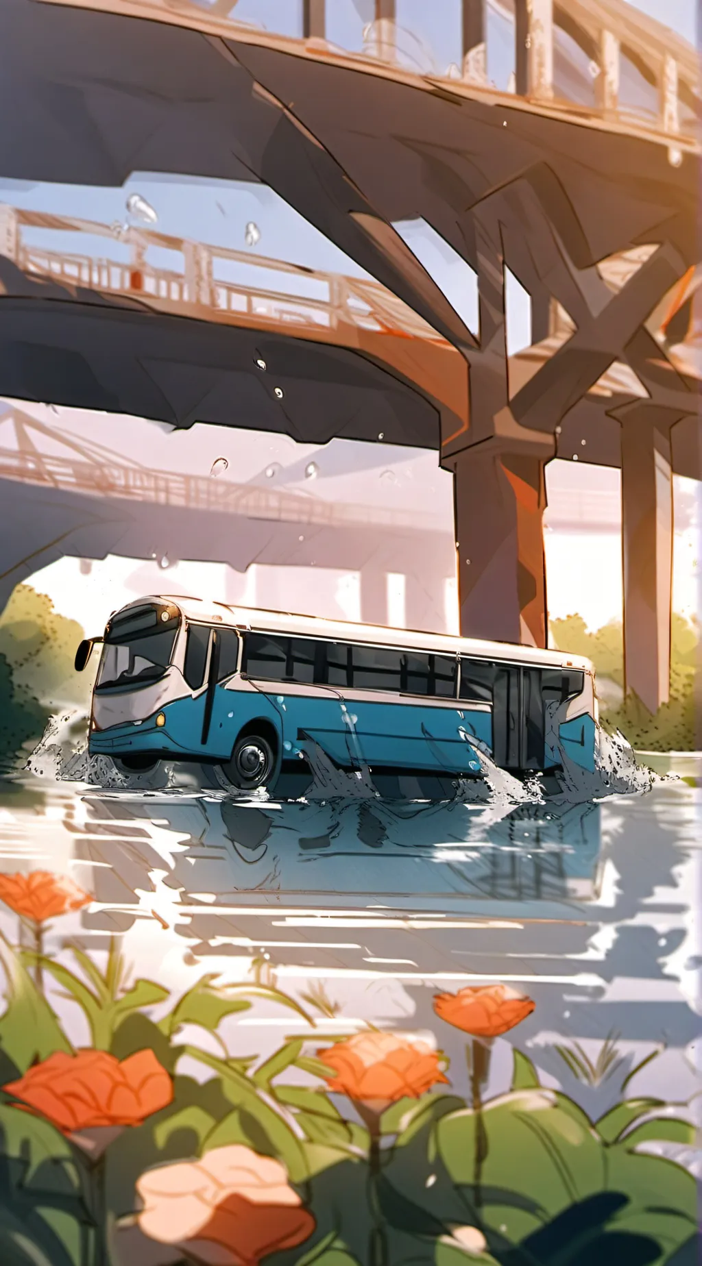 ai character: Mha bus accident background