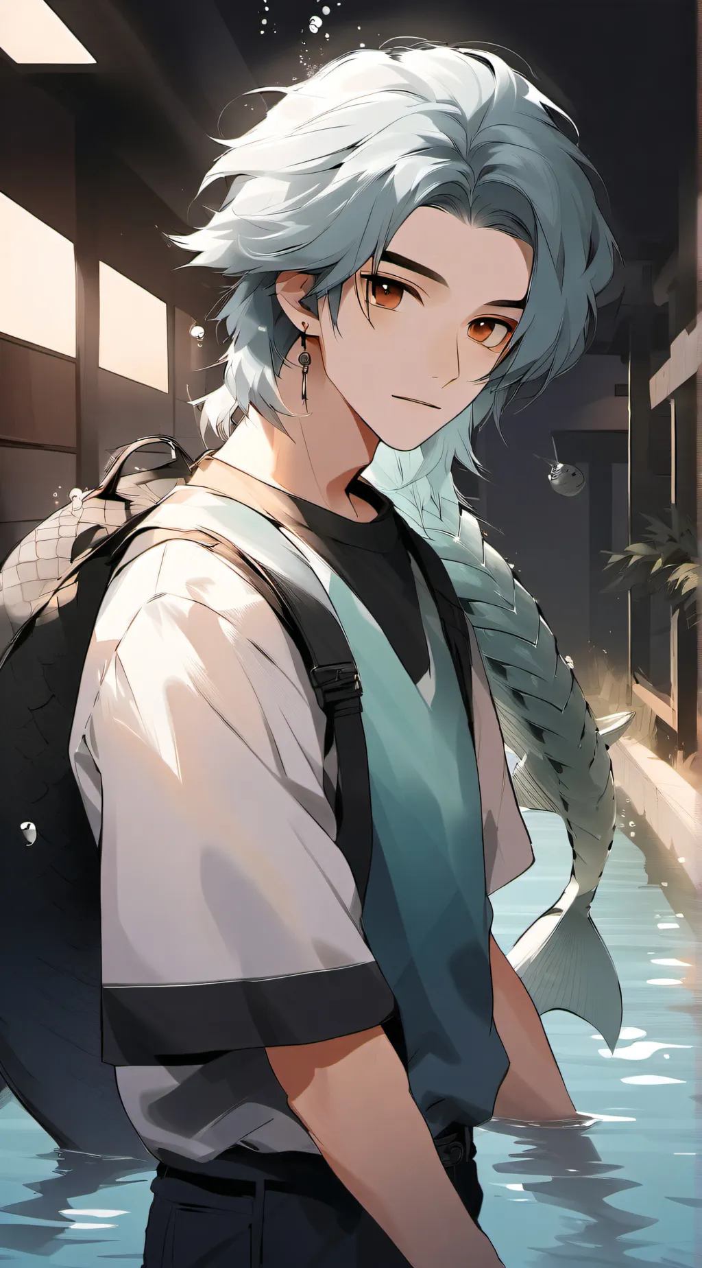 ai character: Fin background
