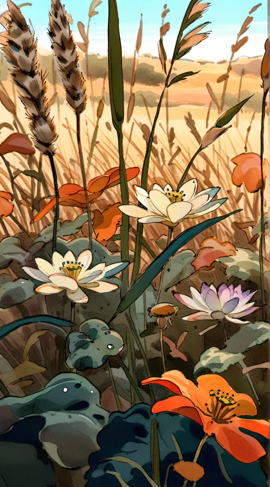 ai character: Grass background