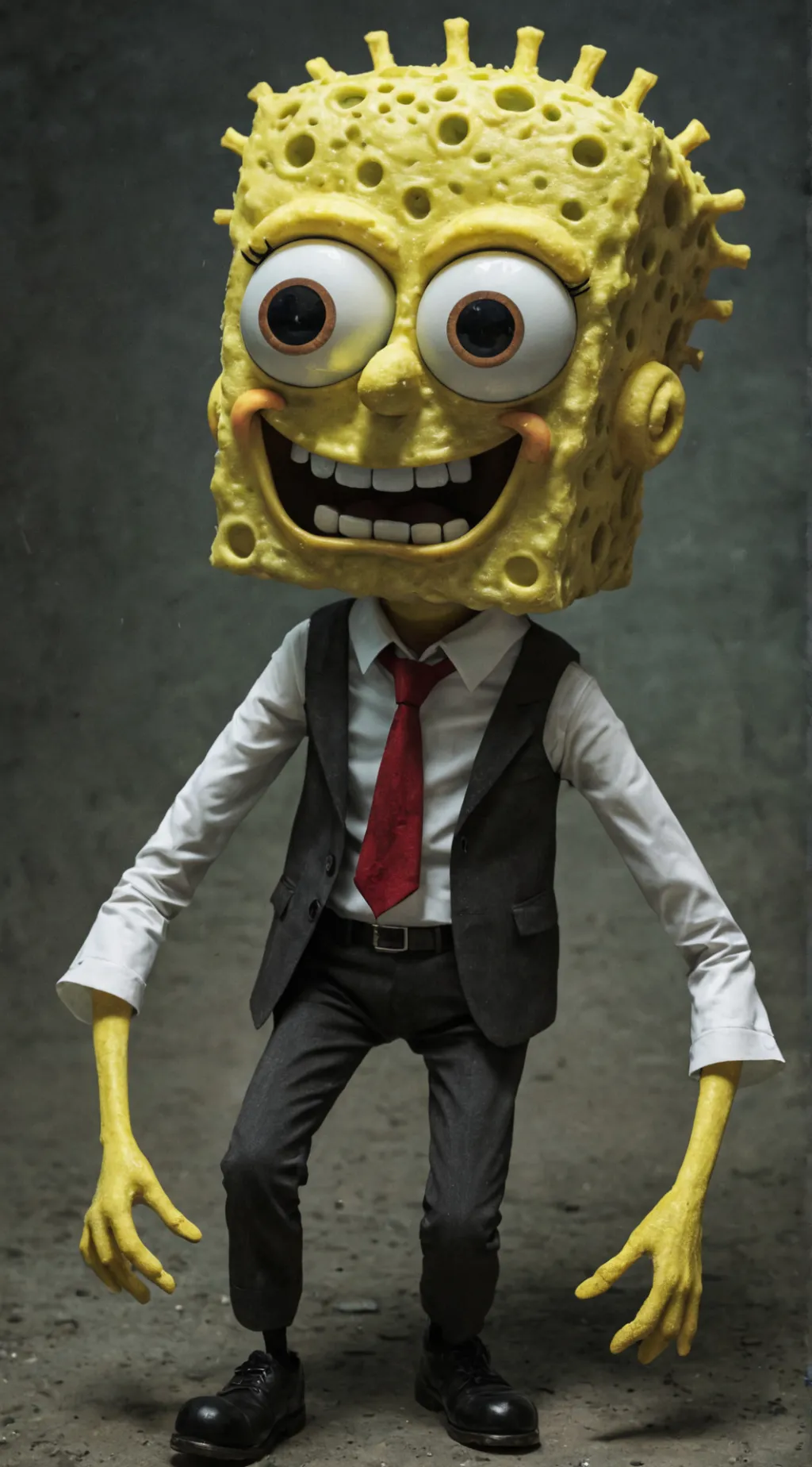 ai character: SpongeBob  background