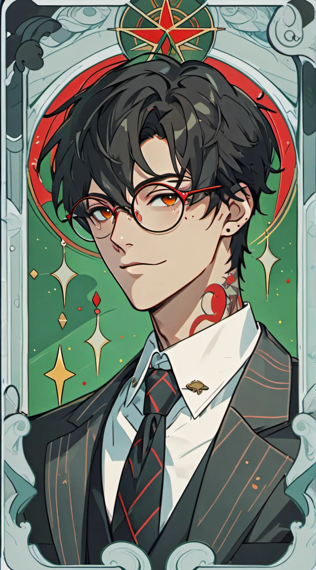 ai character: Crimson background