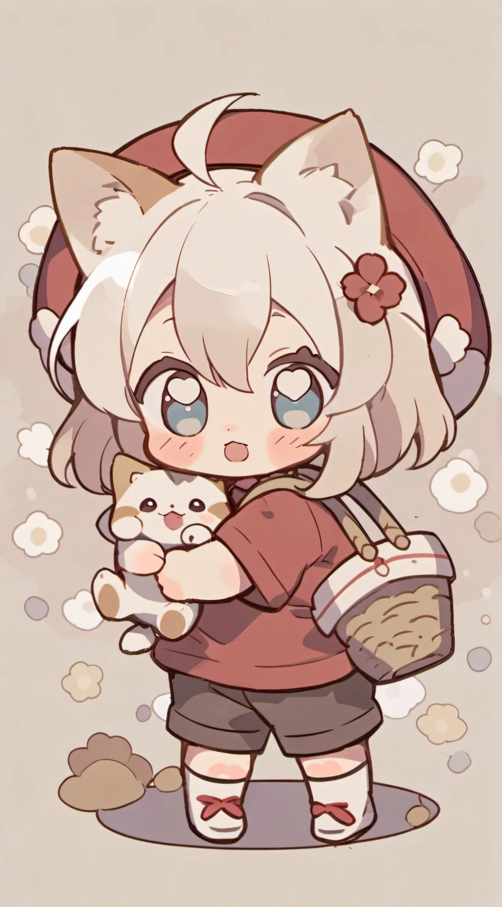 ai character: cherry background