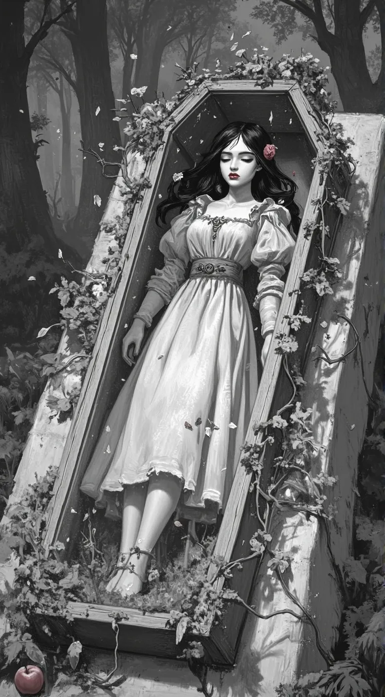 ai character: Snow White background