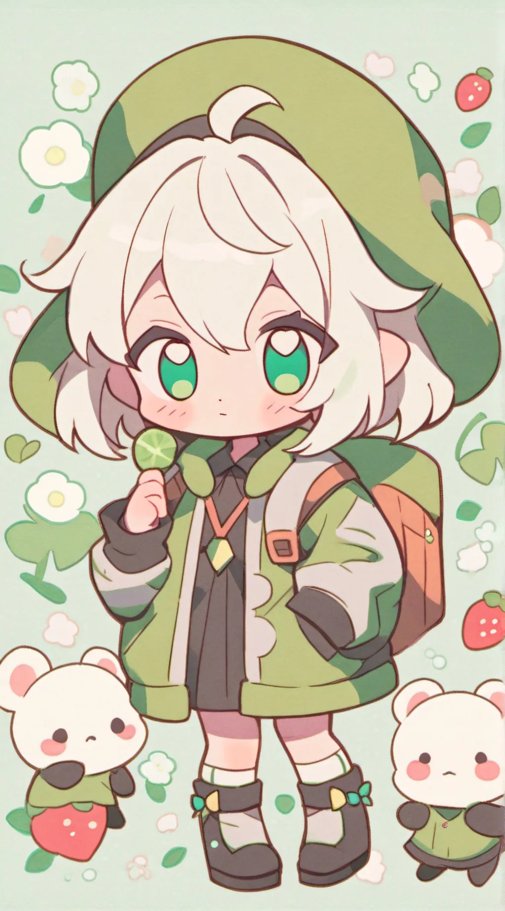 ai character: polina avocado 🥑 background