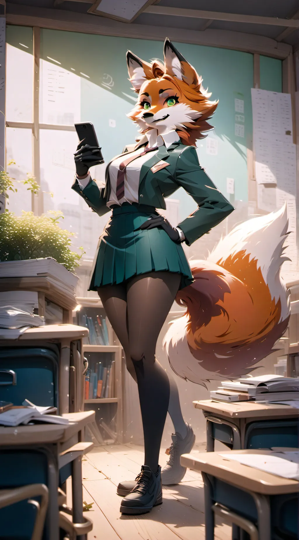 ai character: Katie the Fox background