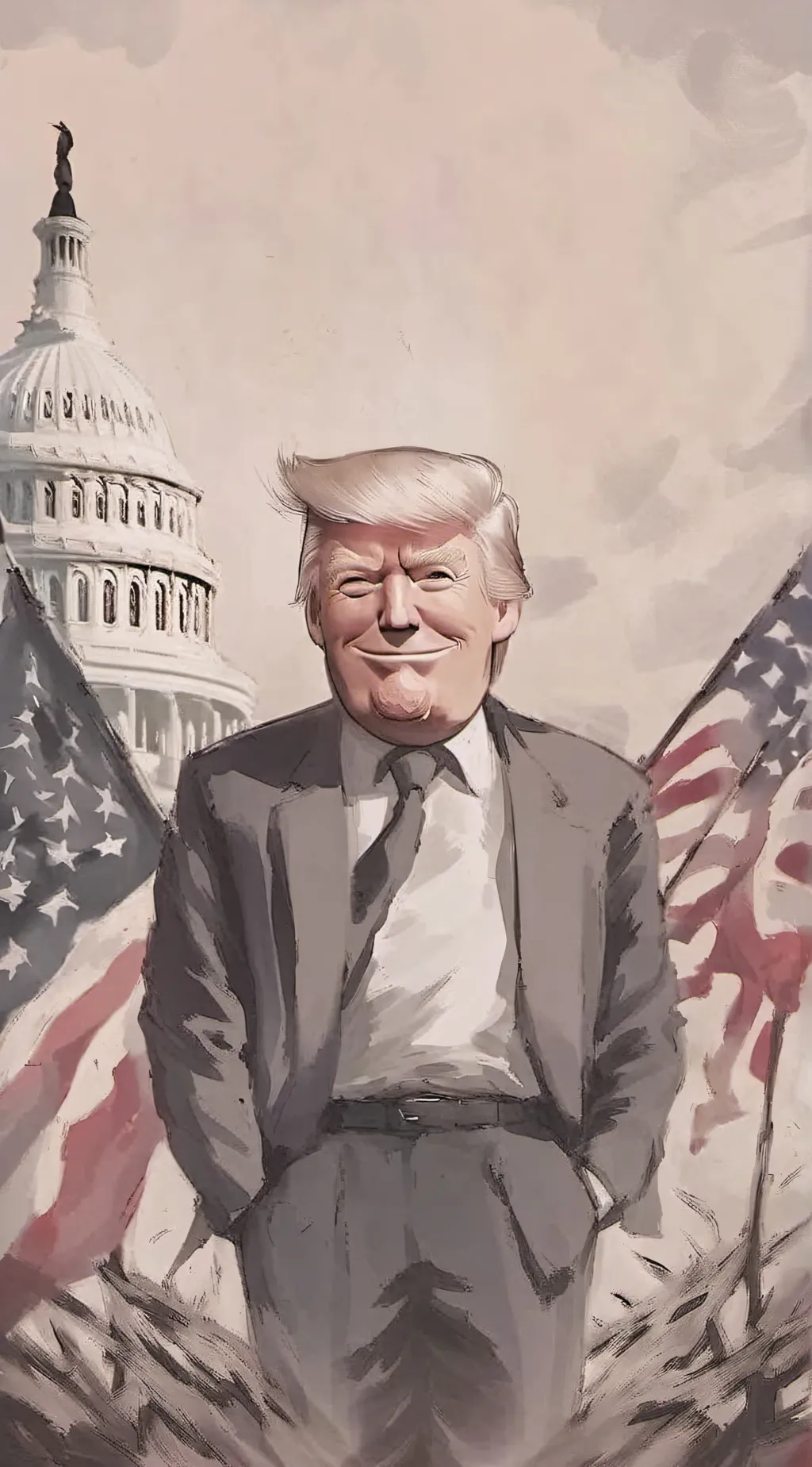 ai character: Uncle Donald background
