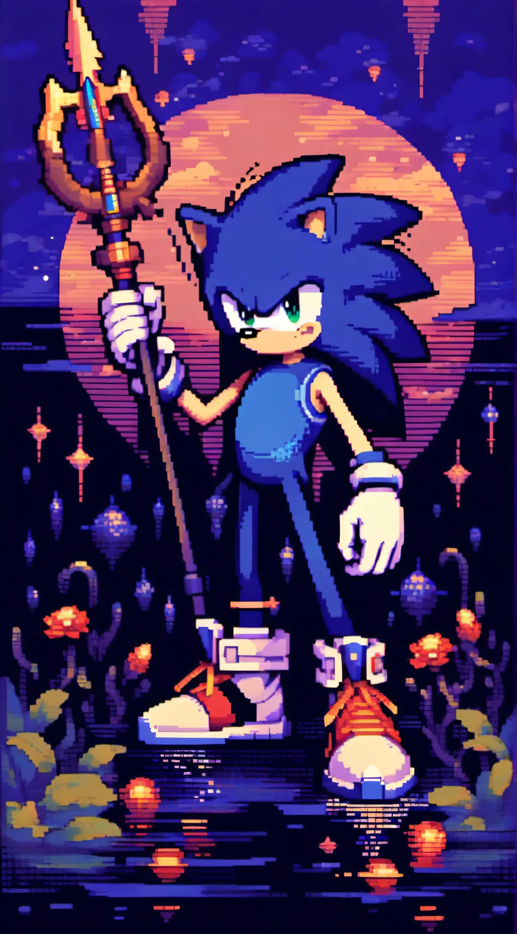 ai character: Sonic's trident background