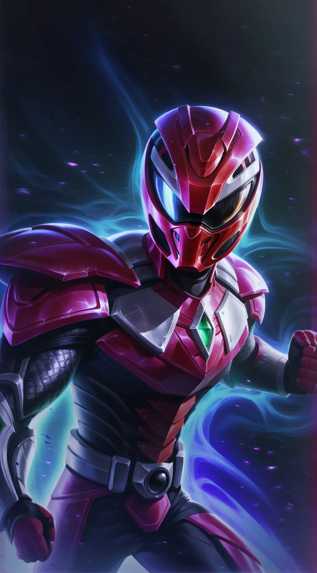 ai character: red ranger  background