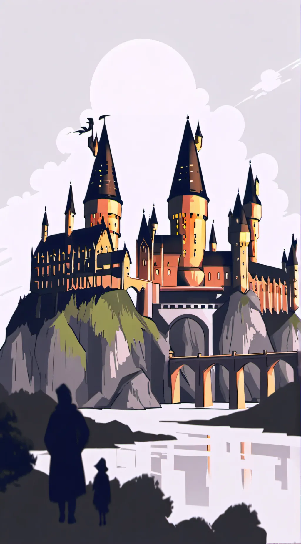 ai character: Hogwarts  background