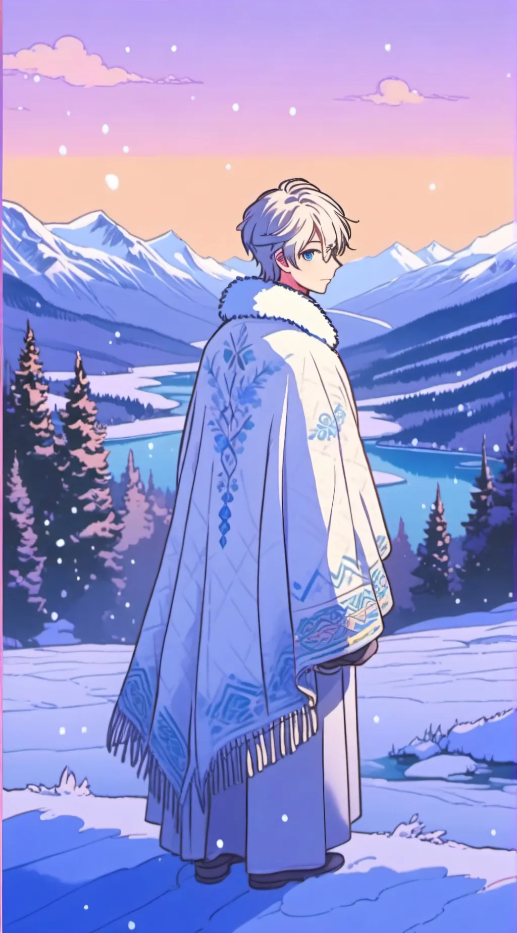 ai character: Winter background