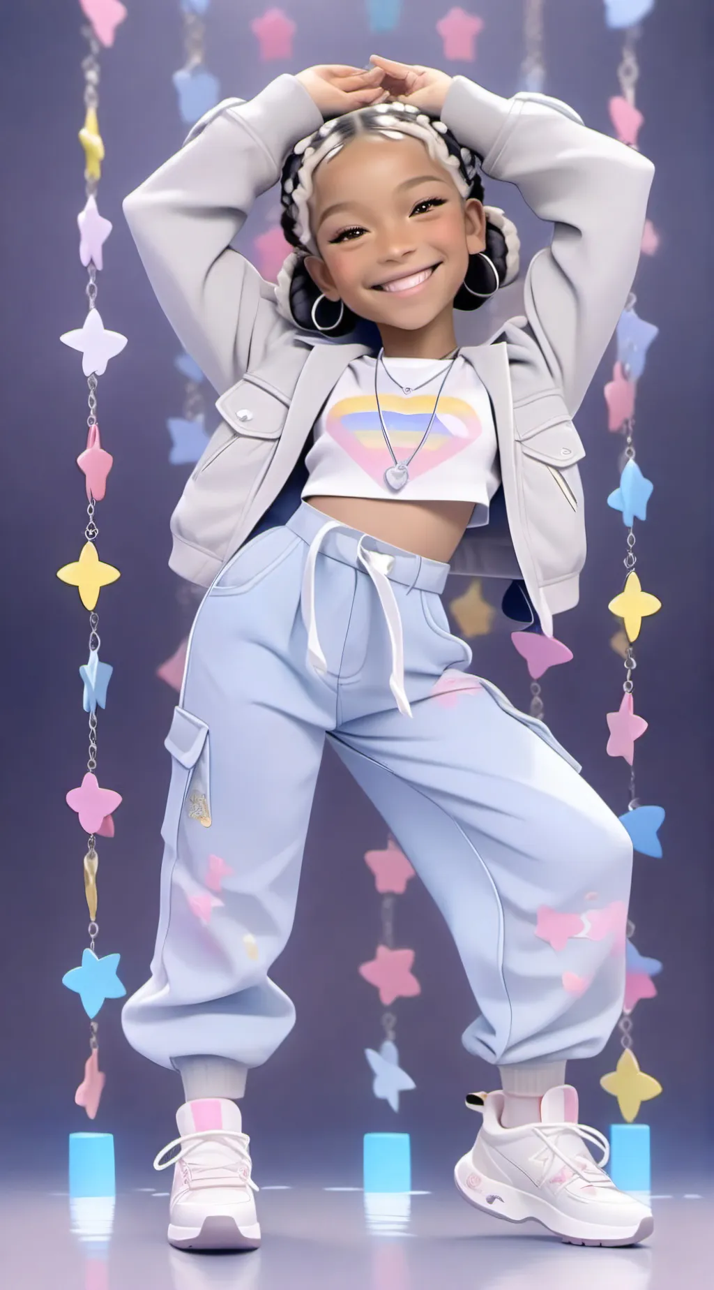 ai character: gray background