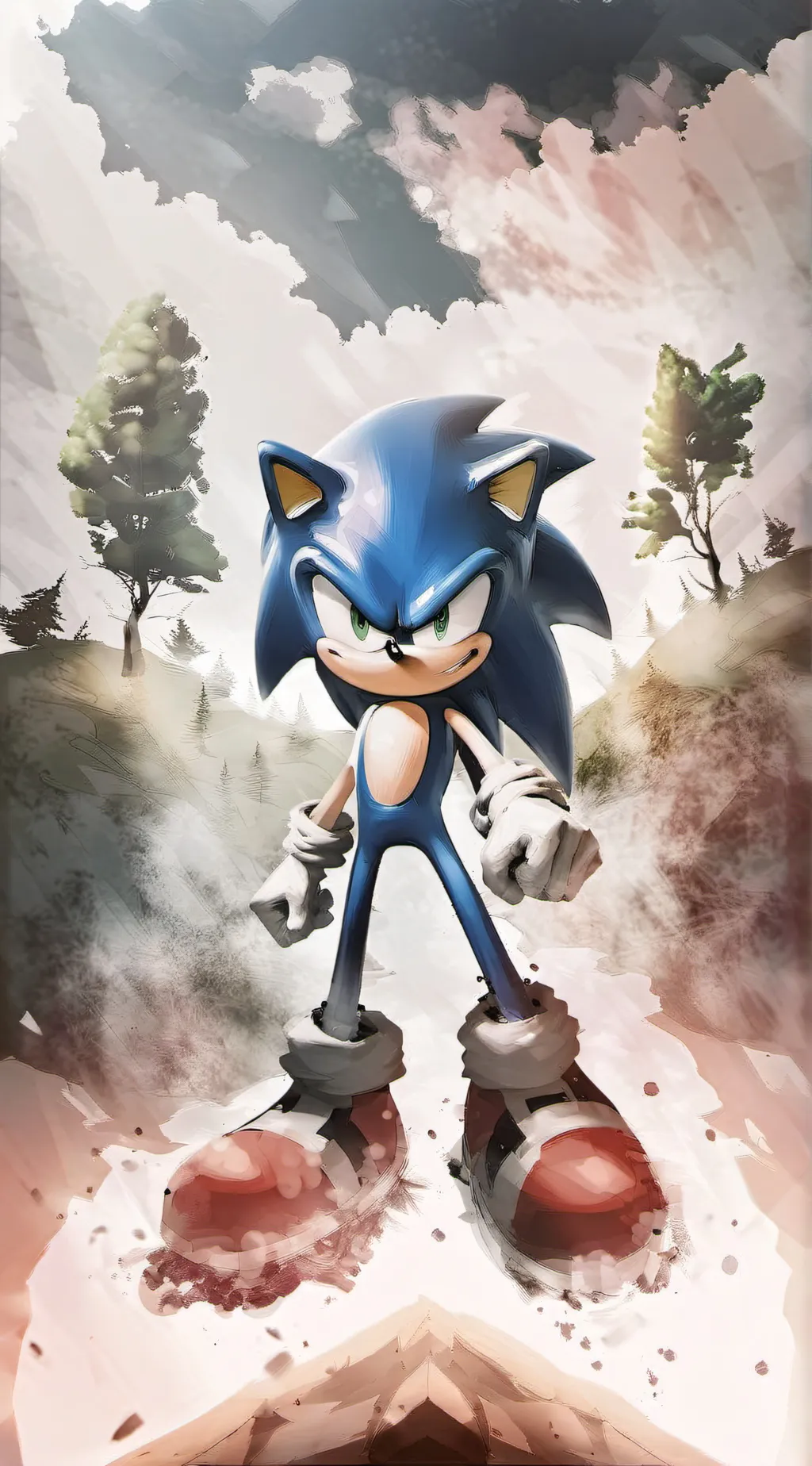 ai character: Sonic EXE background