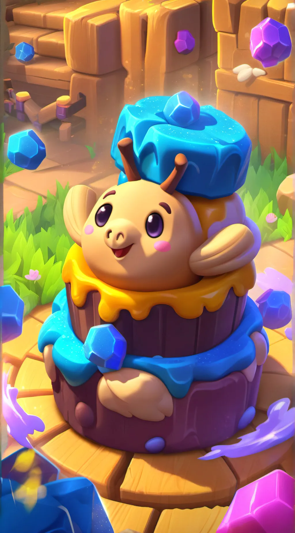 ai character: honeybun background
