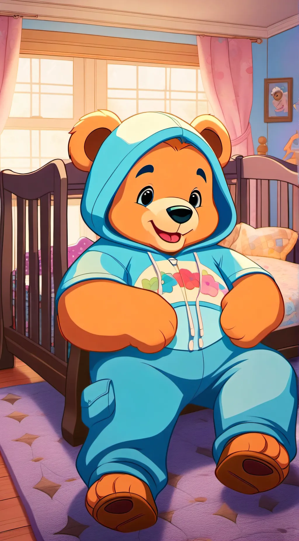 ai character: Teddy Bear Jey background