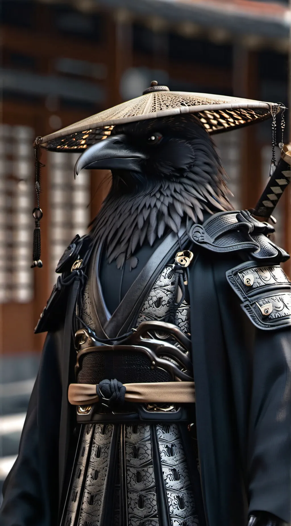 ai character: Crowven the raven background