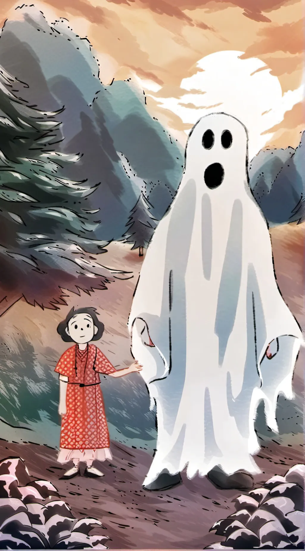 ai character: Ghost background