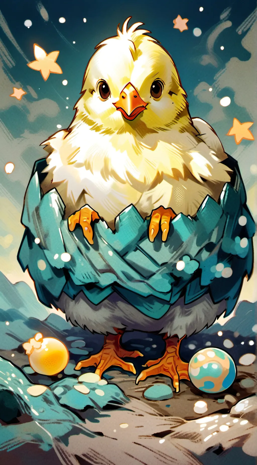 ai character: chick background