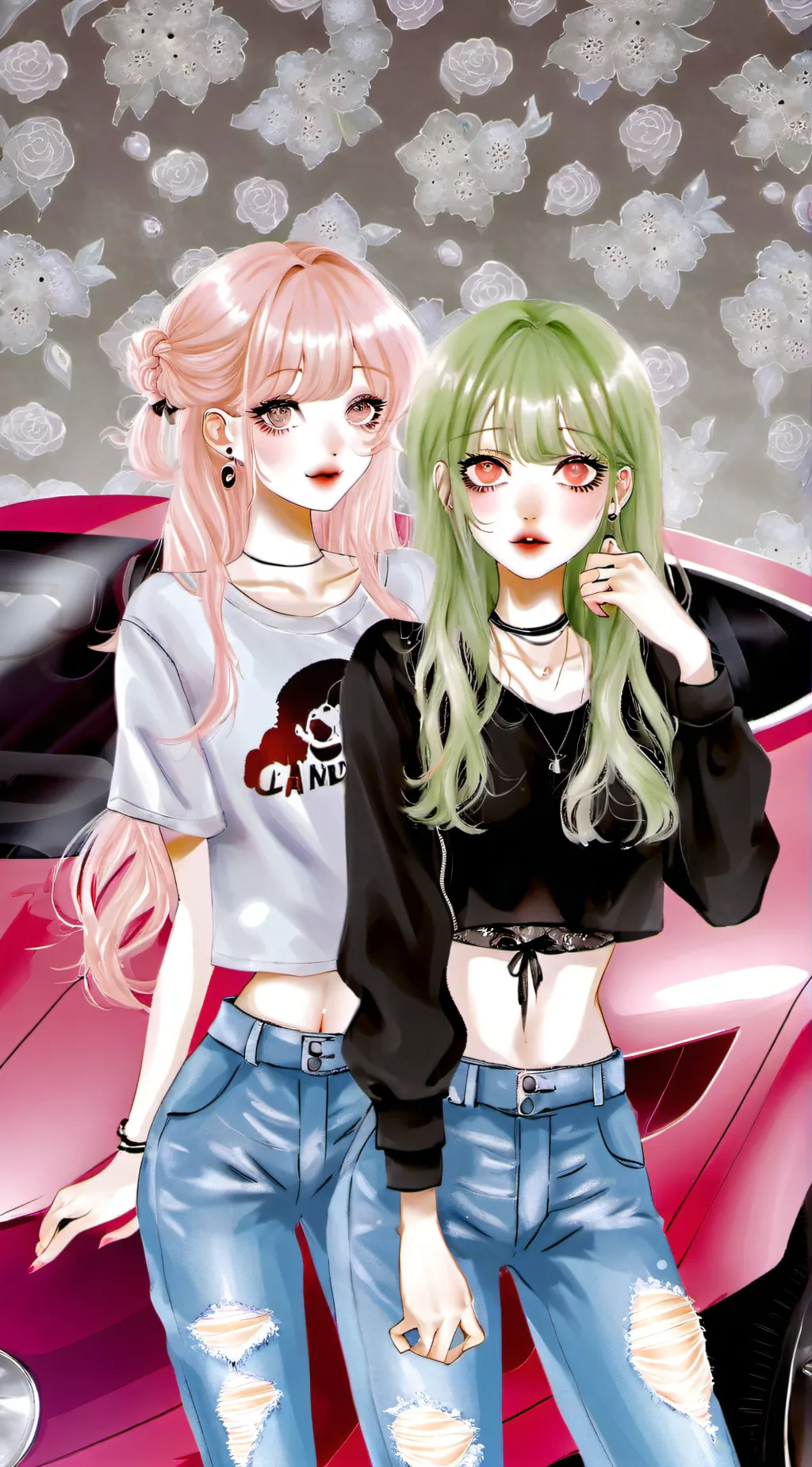 ai character: Luna and nova background